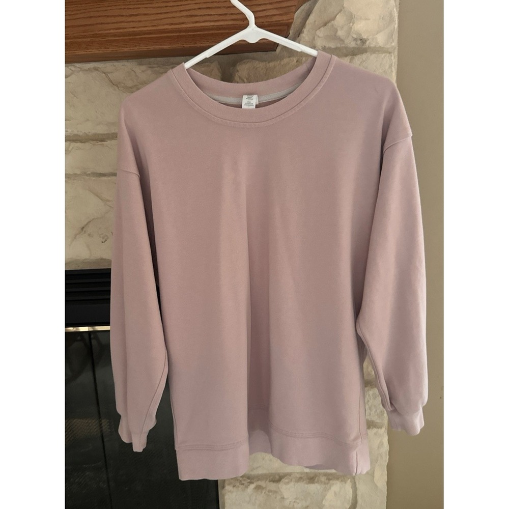 Lululemon Mauve Soft Stretch Studio Crew Pullover Relaxed Fit Sz 2 Fits M **READ
